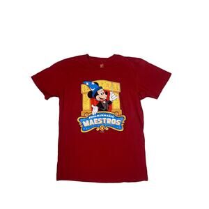 Disney Parks Mickey Philharmagic Maestro T-Shirt Size Medium Unisex Dark Red